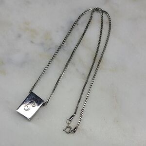 Vintage P Initial Necklace